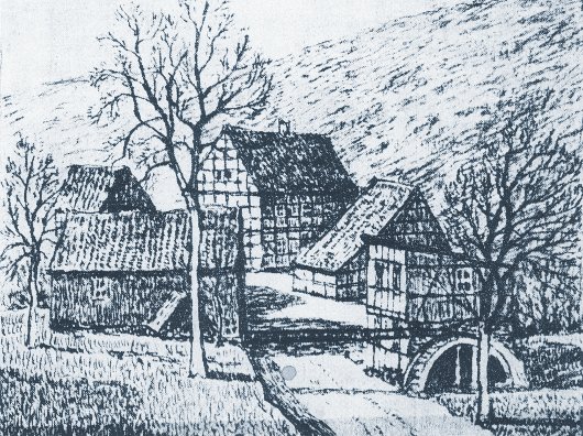 Zeichnung Bertramsmhle um 1918