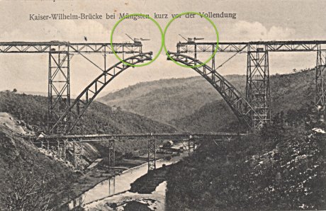 Foto: Kaiser-Wilhelm-Brcke kurz vor Brckenschluss
