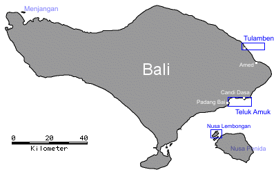 Karte Bali