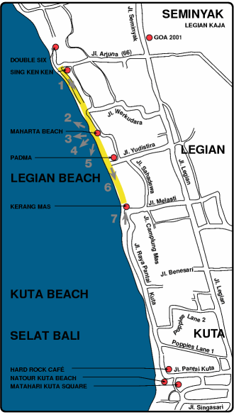 Lageplan - Kuta/Legian