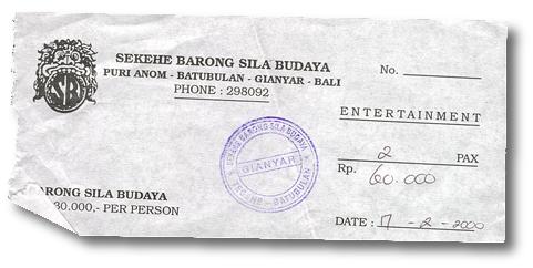 Barong-Ticket