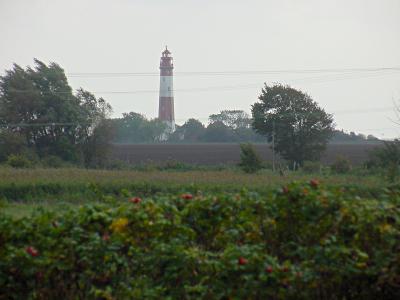 Flgger Leuchtturm vom Campingplatz aus gesehen