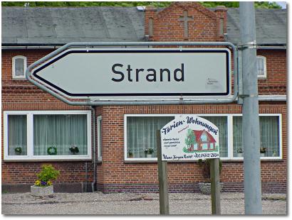 Schild - Zum Strand von Westermarkelsdorf (Fehmarn)