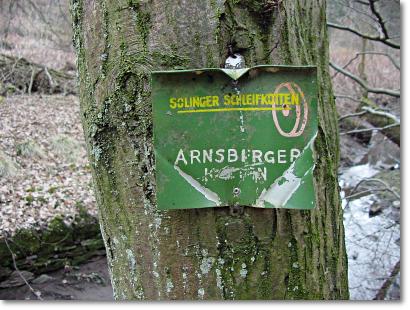 Arnsberger Kotten - Fundsache: Hinweisschild