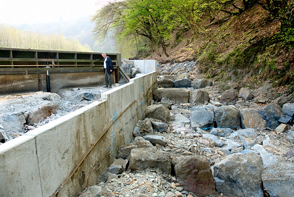 Foto: Wehr und Fischtreppe