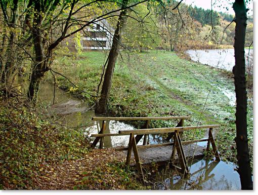 Foto: Balkhauser Kotten, Hochwasser November 2004, Untergraben