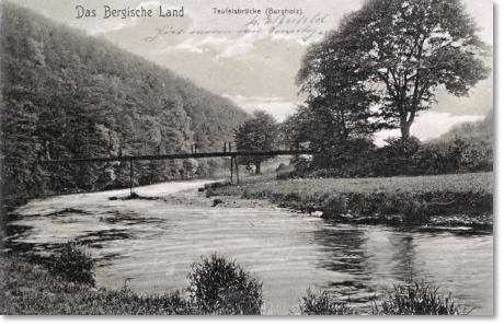 Postkarte: Das Bergische Land: Teufelsbrcke (Burgholz)