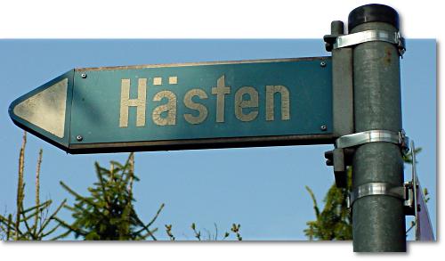 Foto: Straenschild mit der Aufschrift Hsten