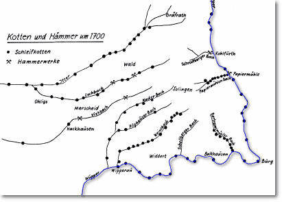 Skizze: Kotten um 1700