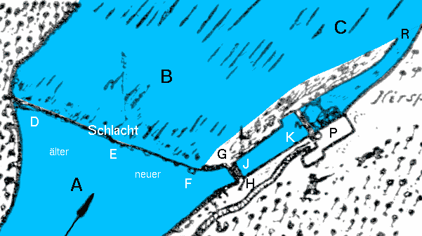 Ausschnitt aus dem Lageplan von 1757