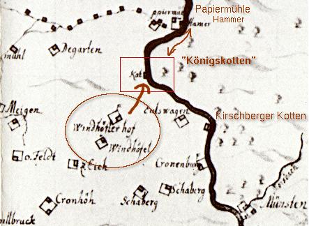 Ausschnitt Plan von Ploennies, 1715