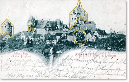 Ansichtskarte aus dem Jahre 1900 (Poststempel)