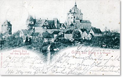 Ansichtskarte aus dem Jahre 1900 (Poststempel)