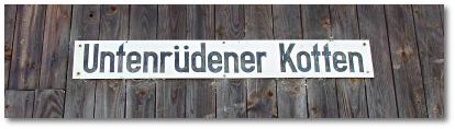 Schild mit der Aufschrift 'Untenrdener Kotten'