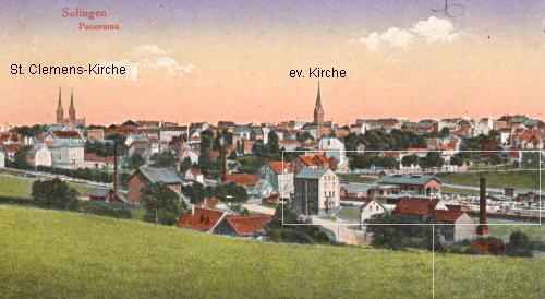 Postkarte: Solingen Panorama
