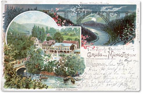 Postkarte - Gruss aus Müngsten a/d.W.