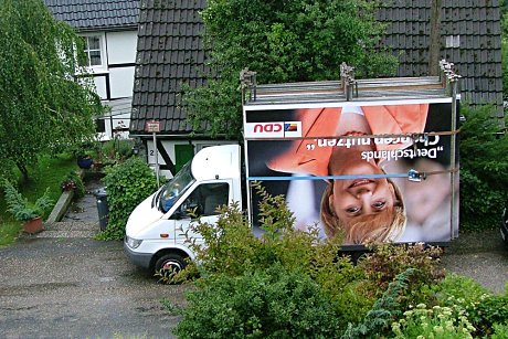 Foto: Werbeplakat Bundestagswahlkampf 2005
