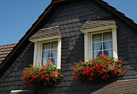 Foto: Fachwerk und Blumen in Rden