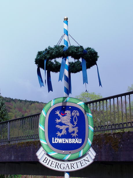 Foto: Hinweis auf einen Biergarten