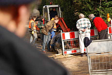 Foto: PE-Abwasserrohrverlegung