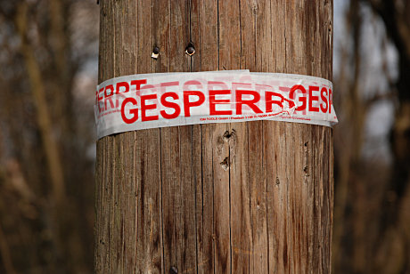 Foto: gesperrter Mast