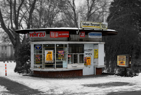 Foto: aufgegebener Kiosk