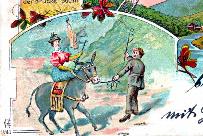 Ausschnitt aus einer Postkarte, die im Jahr 1900 verschickt wurde