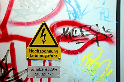 Foto: Mit Graffiti verzierte Tr