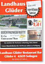 Flyer zur Neuerffnung des Landhaus Glder