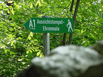 Foto: Hinweisschild A1