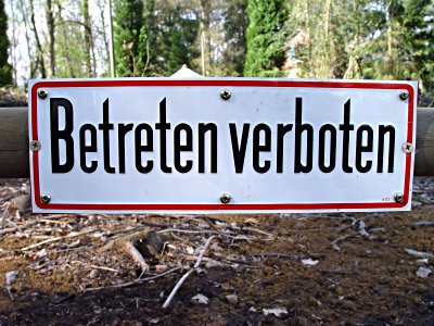 Foto: Hinweisschild - Betreten verboten