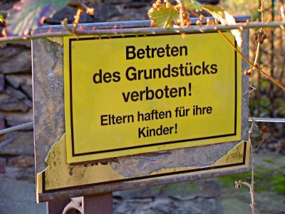 Foto: Hinweisschild - Betreten verboten