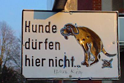 Foto: Hunde drfen hier nicht ...