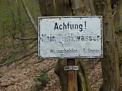 Kein Trinkwasser - Mngstener Brcke